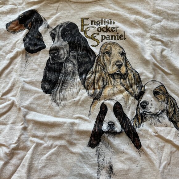 VINTAGE ENGLISH COCKER SPANIEL CALIFORNIA DESIGNS TSHIRT LARGE - Picture 2 of 9
